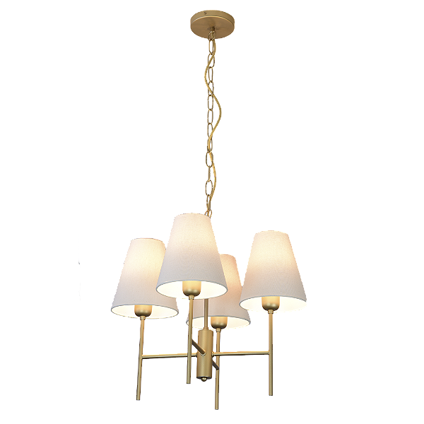 Lustre Metal Domado Thomas Haste Cup 4 6009 50cm Alumínio e Cúpula E27