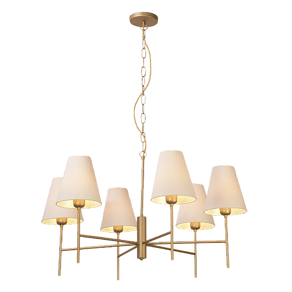 Lustre Metal Domado Thomas Haste Cup 6 6010 85cm Alumínio e Cúpula E27