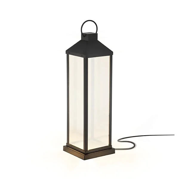Lanterna Metal Domado Vintage M 5846 72cm Alumínio e Vidro GU10