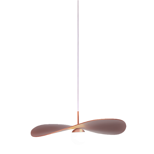 Pendente Metal Domado Fluid 35cm E27 6247E Alumínio e Acrílico