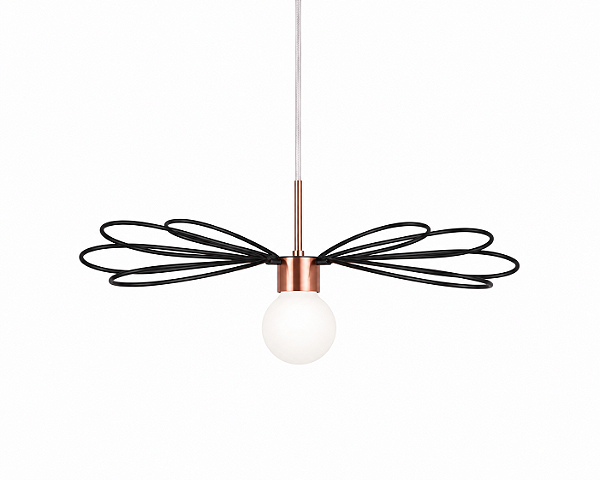Pendente Metal Domado Fluid Daisy 35cm E27 6249E Alumínio e Acrílico