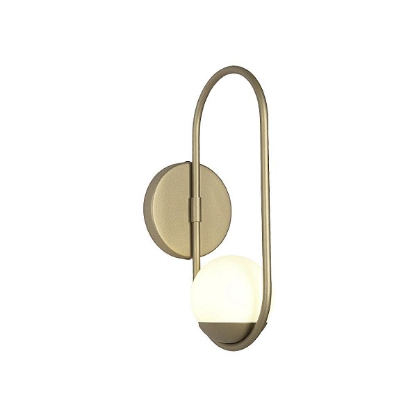 Arandela Metal Domado Sole Oval 6075 Vidro G9 33cm