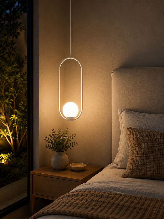 Pendente Metal Domado Sole Oval Simples Vertical 6097