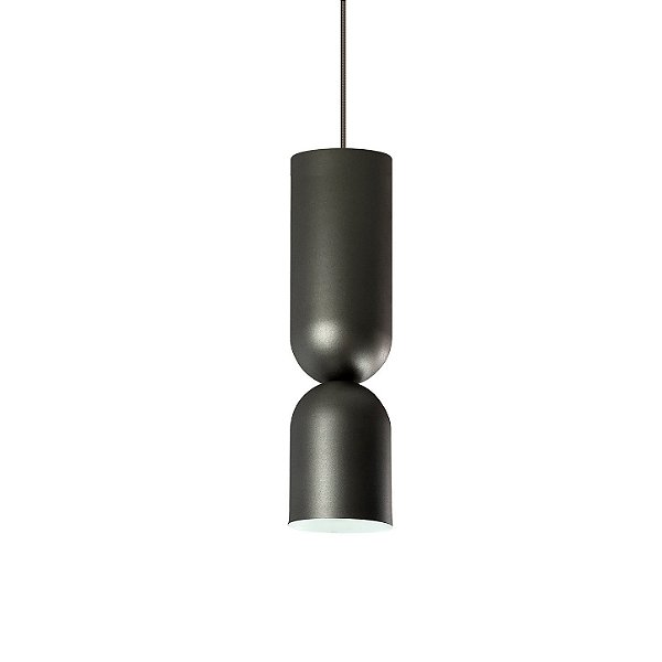 Pendente Dueto 545 Ø100x380mm 1x E27 LED Bulbo A60 Alumínio