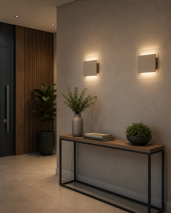 Arandela Metal Domado Fulmini Quadrada 5895 LED
