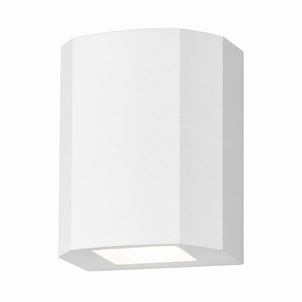 5366G/L - Arandela Kasse Sextavada Sem Kit G9 ou LED 6W em Alumínio e Vidro