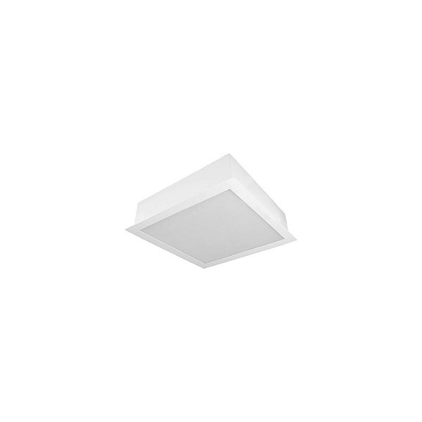 Embutido Quadrado 22cm para 2 Lâmpadas E27 em Alumínio 21402