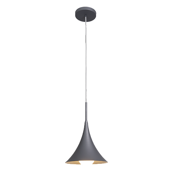 Pendente Campana Uno Metal Domado Código 7003 20cm para Lâmpada Bulbo E27 Duas Cores