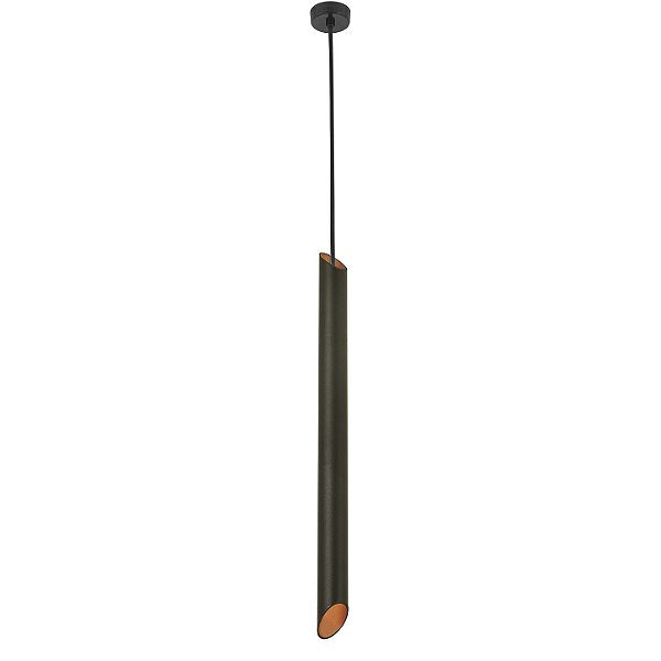 Pendente TUB G Chanfrado Metal Domado Código 5577G/L 50cm LED 3W 3000K ou GU10 em Alumínio