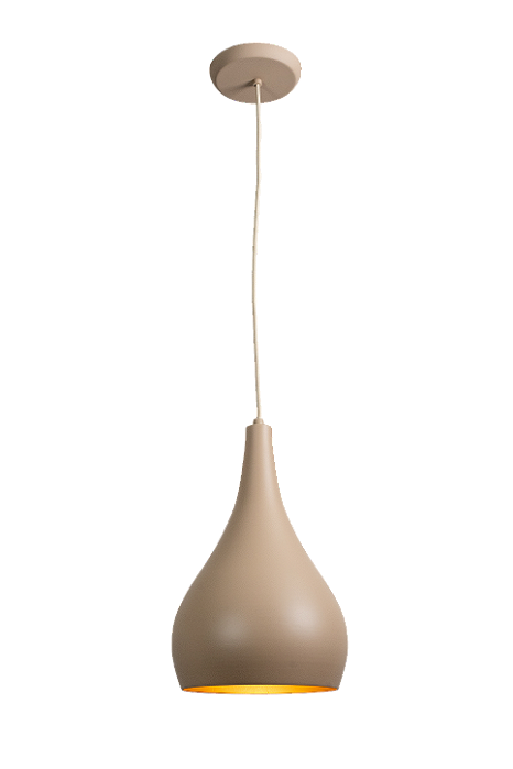 Pendente Drop G Metal Domado Código 5614 32cm para Lâmpada Bulbo E27 em Alumínio