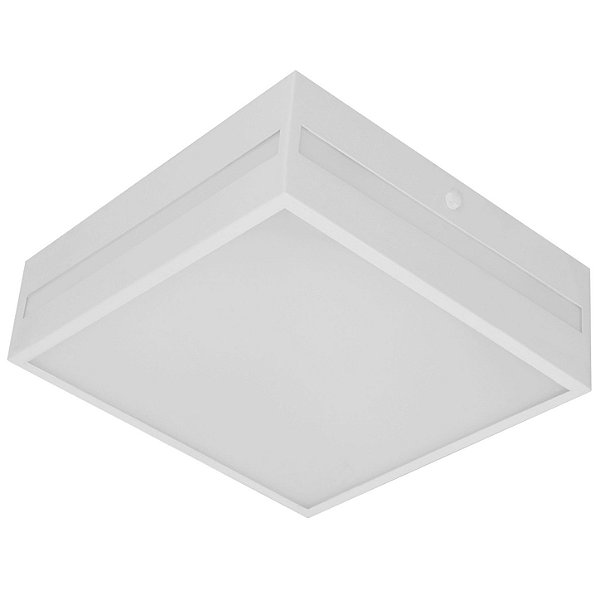 Plafon Quadrado 50cm Corte Lateral Metal Domado Código 31313 para 5 Lâmpadas Bulbo E27 em Alumínio e Vidro