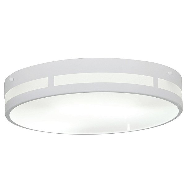 Plafon Redondo 50cm Corte Lateral Metal Domado Código 31319 para 4 Lâmpadas Bulbo E27 em Alumínio e Vidro