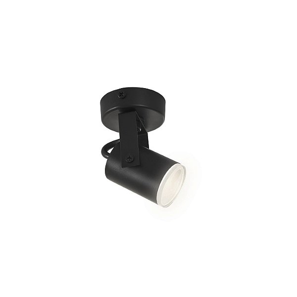 Spot Mini Redondo Simples Metal Domado Código 11354 para 1 Lâmpada Mini Dicróica GU10 LED COB 3W