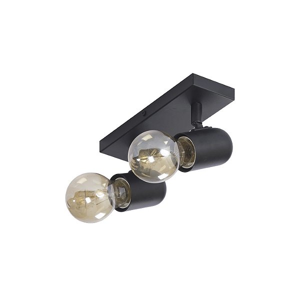Spot Thomas Duplo Metal Domado Código 5965 para 2 Lâmpadas Filamento E27 em Alumínio