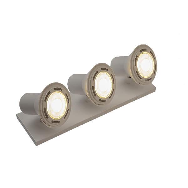 Spot Trapézio G Triplo Metal Domado Código 11326 GU10 para 3 Lâmpadas AR111 em Alumínio