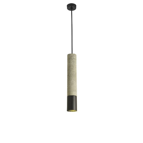 Pendente Stone Long Metal Domado Código 5601 GU10 para 1 Lâmpada Dicróica em Alumínio