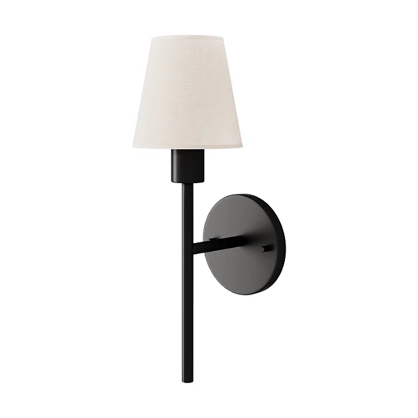 Arandela Tocheiro Mini AR-124 Foco Metallo 40cm para 1 Lâmpada E27 | Luminária de Parede Decorativa