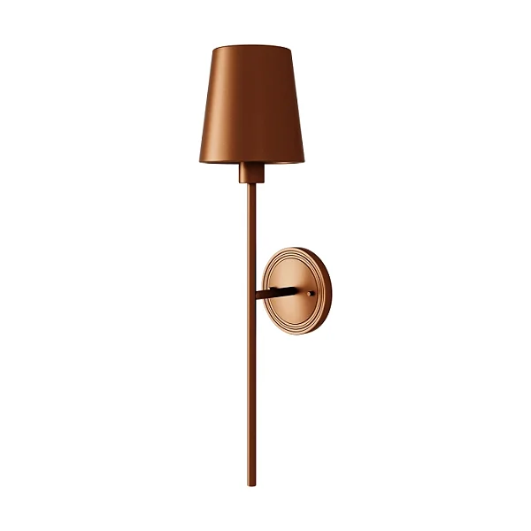Arandela Tocheiro Cúpula Metal AR-105-M Foco Metallo 63,1cm para 1 Lâmpada E27 | Luminária de Parede Decorativa