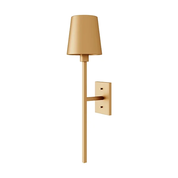 Arandela Tocheiro Quadrada Cúpula Metal AR-105-QM Foco Metallo 63,1cm para 1 Lâmpada E27 | Luminária de Parede Decorativa