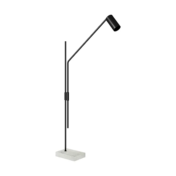 Coluna de Parede Cilindro Base Mármore Articulada CO-317 Foco Metallo 1,27m para 1 Lâmpada GU10 | Luminária de Parede