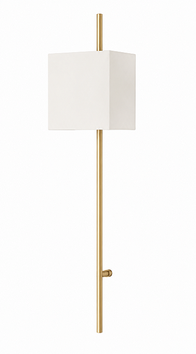 Coluna de Parede Lazio CO-323 Foco Metallo com Plug Externo 1 Lâmpada E27 | Luminária de Parede Moderna