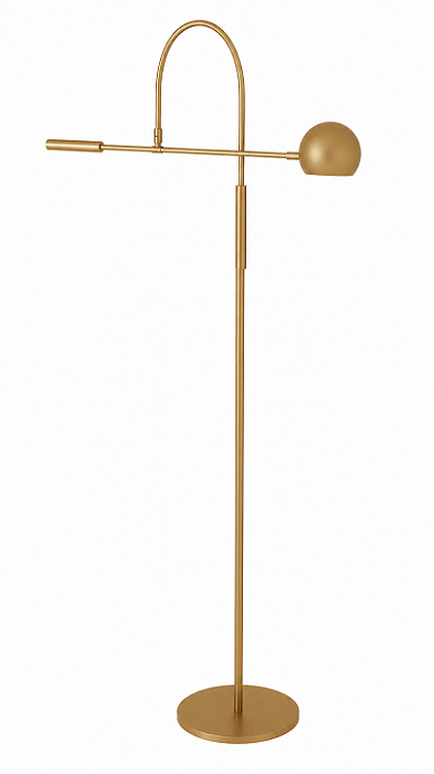 Coluna de Parede Solar Cúpula Moon Articulada CO-329 Foco Metallo 1,42m para 1 Lâmpada GU10 | Luminária de Parede Moderna