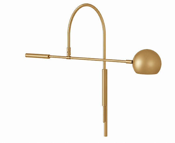 Coluna de Parede Solar Cúpula Moon CO-327 Foco Metallo Articulada com Plug Externo 1 Lâmpada GU10 | Luminária de Parede