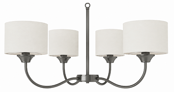 Lustre Alba 4 Braços LU-449 Foco Metallo 4 Lâmpadas E27 | Lustre Decorativo Moderno