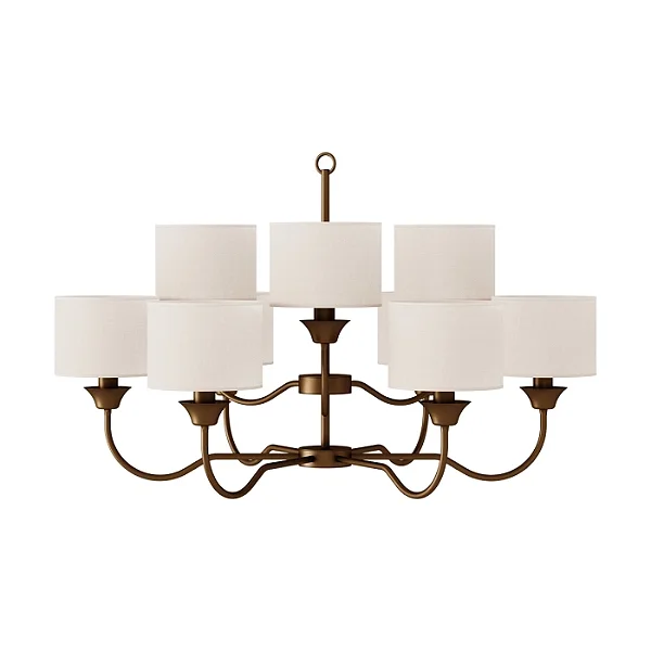 Lustre Alba 9 Braços LU-432-9 Foco Metallo 9 Lâmpadas E27 | Lustre Decorativo Moderno