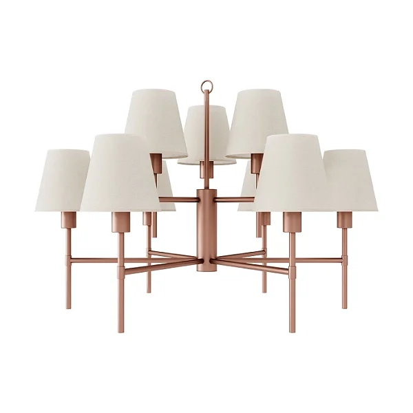 Lustre Amalfi 9 Braços LU-419-9 Foco Metallo 9 Lâmpadas E27 | Lustre Decorativo Moderno
