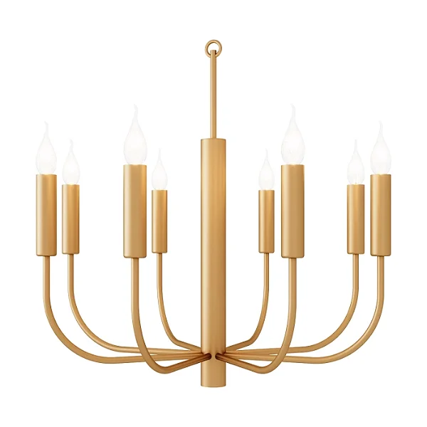 Lustre Amália 8 Braços LU-428 Foco Metallo 8 Lâmpadas E14 | Lustre Decorativo Clássico Contemporâneo