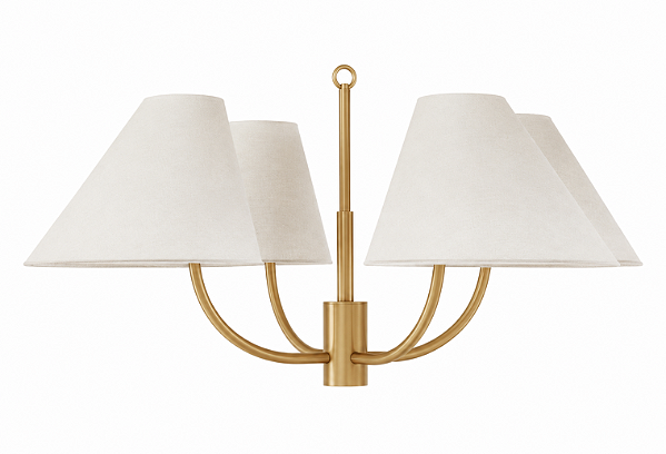 Lustre Donata 4 Braços LU-454 Foco Metallo 4 Lâmpadas E27 | Lustre Decorativo Moderno