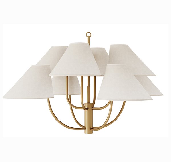 Lustre Donata 8 Braços LU-455 Foco Metallo 8 Lâmpadas E27 | Lustre Decorativo Moderno