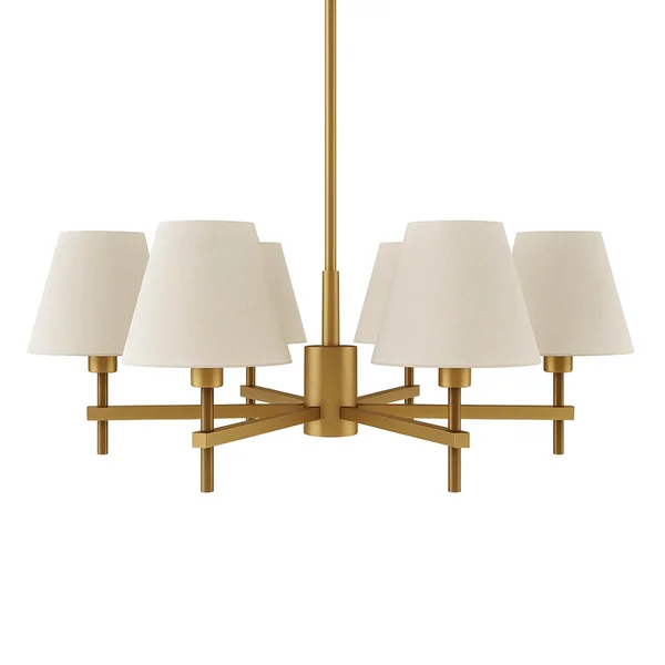 Lustre Leone 8 Braços 8x E27 para Sala de Jantar, Living e Hall de Entrada Foco Metallo LU-451