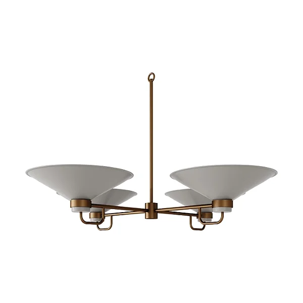 Lustre Verona 4 Lâmpadas E27 Grande para Sala de Jantar, Living e Hall Foco Metallo LU-420