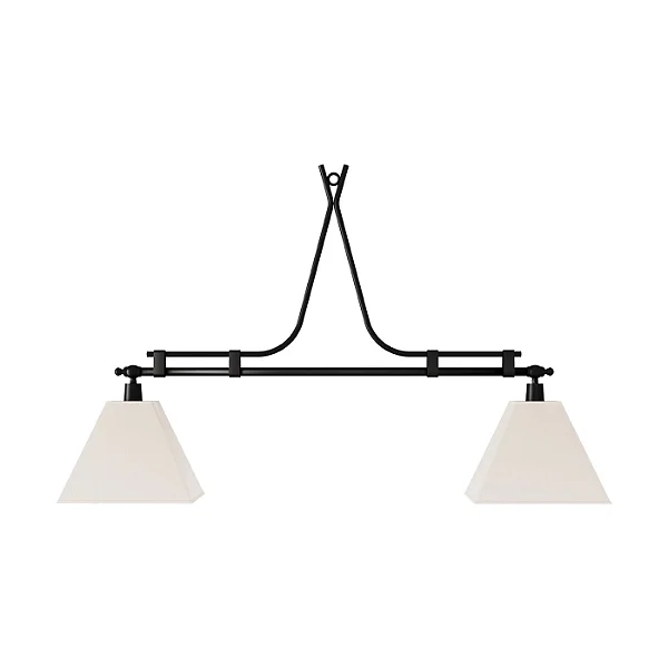 Pendente Arezzo 1,20m com 2 Cúpulas 2x E27 para Mesa de Jantar e Ilha Gourmet Foco Metallo PE-515-1