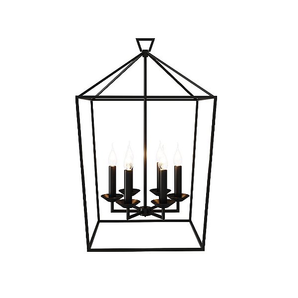 Pendente Inglês 6 Lâmpadas E14 para Sala de Jantar, Hall e Living Sofisticado Foco Metallo PE-520