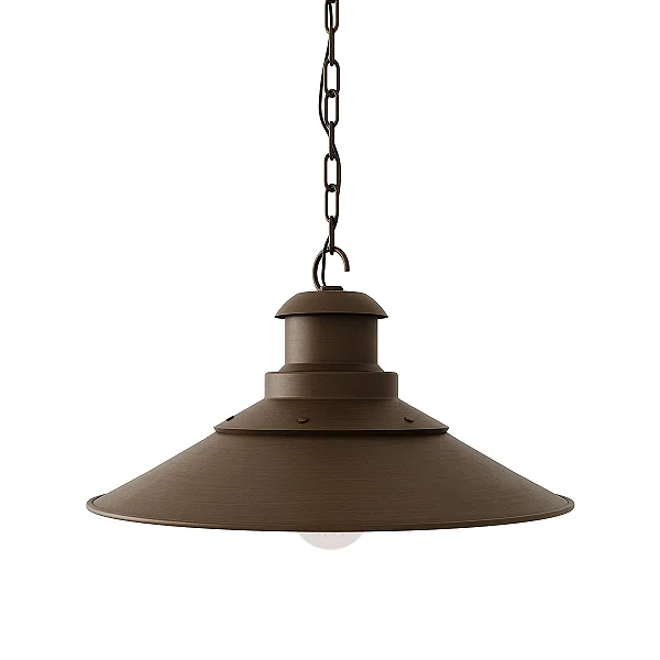 Pendente Único Montado 44cm 1 Lâmpada E27 para Bancada e Mesa de Jantar Foco Metallo PE-508-44