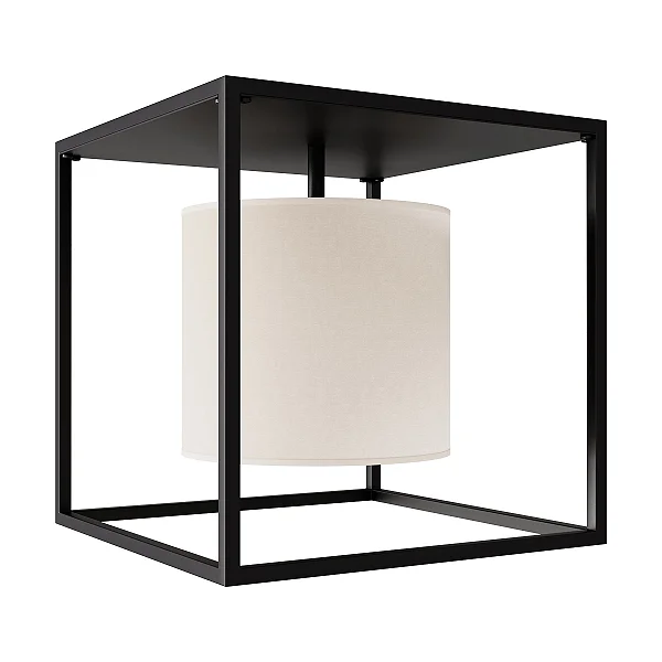 Plafon Scatola 1 Lâmpada E27 para Sala, Quarto, Cozinha e Hall Foco Metallo PL-803