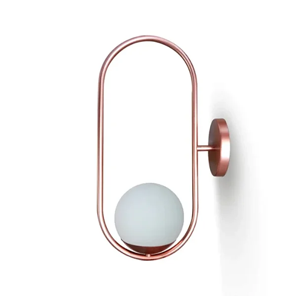 Arandela Itamonte Milla 46cm em Alumínio e Vidro Fosco Branco 1x G9 LED para Sala, Quarto e Corredor