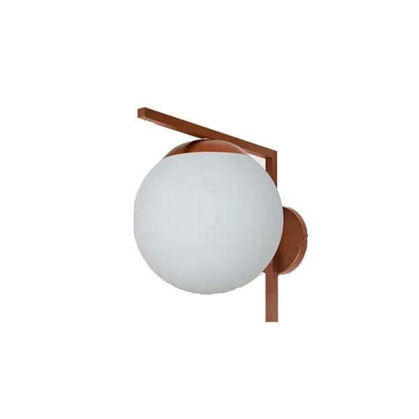 Arandela Itamonte Vertex 32cm em Alumínio e Vidro Fosco Branco 1x E27 LED com Uso Opcional como Plafon