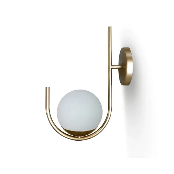 Arandela Itamonte Jota 46cm em Alumínio e Vidro Fosco Branco 1x G9 LED para Sala, Quarto e Corredor