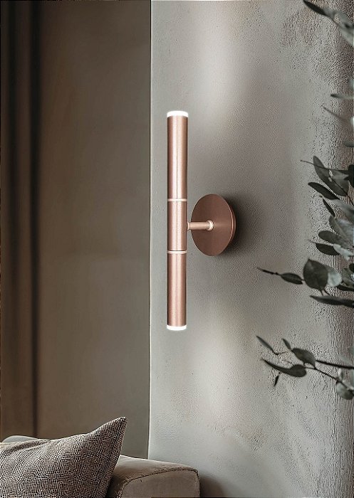 Arandela Itamonte Tip I 295 Ø25x265mm 2x G9 em Alumínio e Vidro Fosco Branco para LED Cápsula