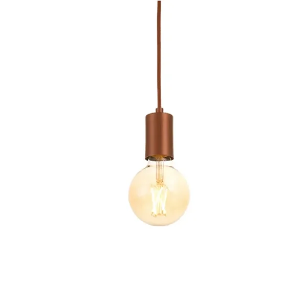 Pendente Itamonte Aluminium Socket 136/1 Ø45mm Cabo 1,5m 1x E27 em Alumínio para LED Bulbo A60 ou Filamento