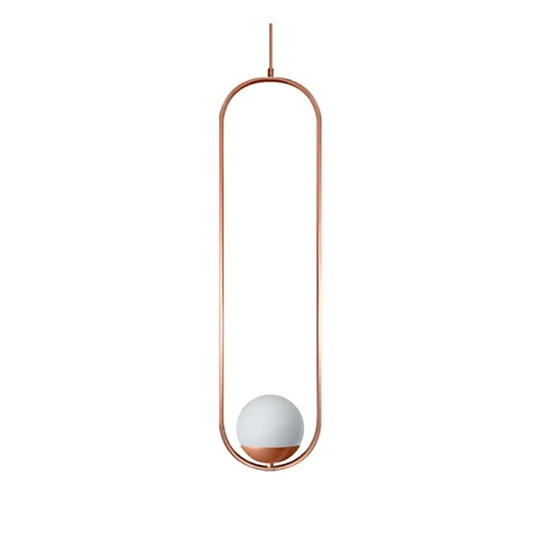 Pendente Itamonte Milla G1 475/1 790x220mm Globo Ø150mm 1x G9 em Alumínio e Vidro Fosco Branco