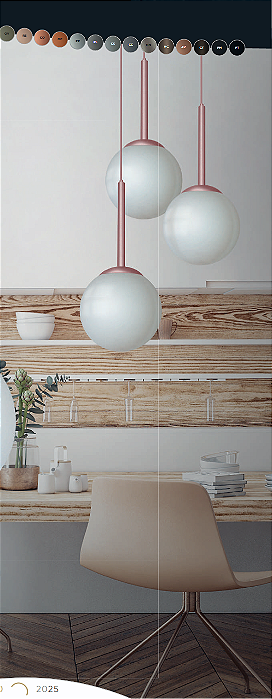 Pendente Itamonte Petit 497/1 550x250mm Globo Ø250mm 1x E27 em Alumínio e Vidro Fosco Branco