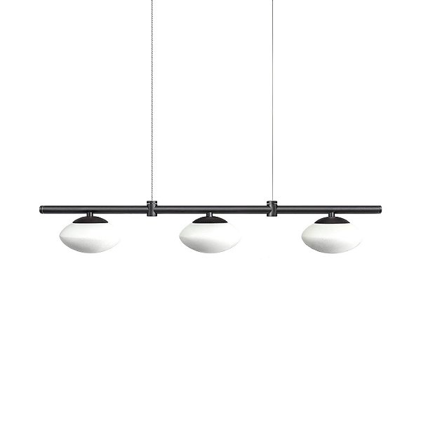 Pendente Odi 558-302 700x130mm LED Integrado 3x4W Vidro Fosco Branco