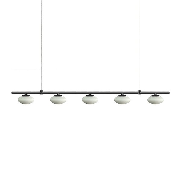 Pendente Odi 559-302 1200x130mm LED Integrado 5x4W Vidro Fosco Branco