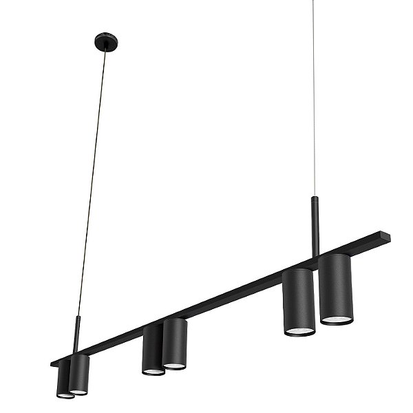 Pendente Tubus B7 567 1200x110mm 6x GU10 LED Dicróica MR16 Alumínio