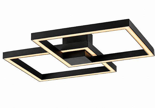 Plafon Itamonte Tech Quadra P 520 x 520 x 75 mm LED Integrado 60W 6300lm Uso Opcional como Arandela 4293-301